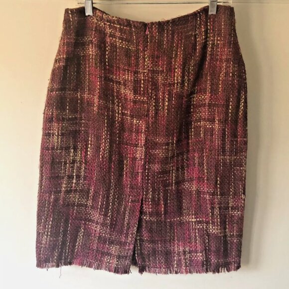 Central Park Womens Tweed Pencil Skirt, Size M - Picture 2 of 8